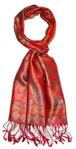Bufanda de seda Lorenzo Cana roja de hombre jacquard elegante de lujo