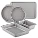 Farberware Nonstick Bakeware 5-Piece Baking Pan Set, Gray