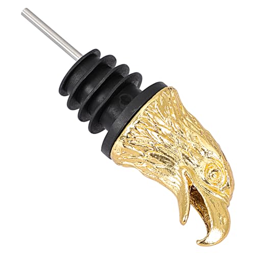 Kichvoe Eagle Head Wine Aerator Pourer Spout, Antique Animal Bar Liquors Bottle Pourer Liquors Bottle Pourers Wine Decanter Creative Wine for Whiskey Golden