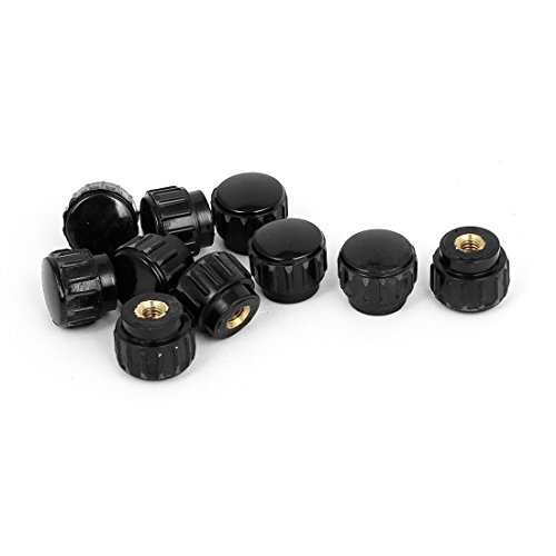 Sourcingmap Plastic Head Clamping Knob Jig M4 x 15mm Female Thread 10pcs Black