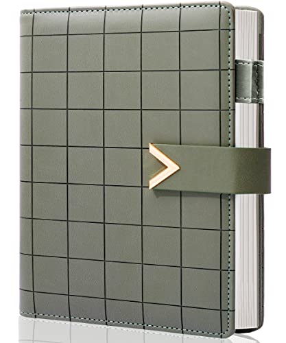 CAGIE A5 6 Ring Binder Refillable Notebook Spiral bound Leather Journal