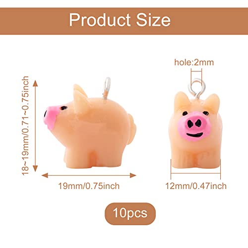 Pendentifs cochon 3D légers anti-casse Beadthoven pour assembler vos bijoux sans effort