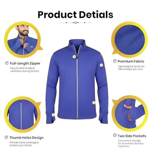 Image of Sun Protection Jacket Men| Sunscreen UV Protection Jacket for Mens Travel,Sports,Gym &Trekking Lightweight Stylish Jackets for Men's Winter Casual Wear