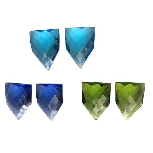 Boucles d'oreilles en hydro quartz bleu et vert pour vos tenues