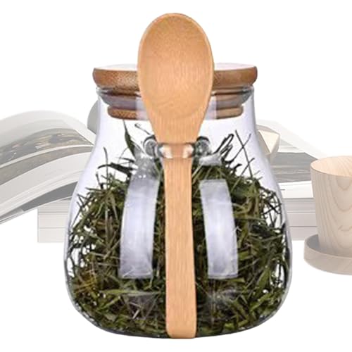 Pot de sel avec couvercle et cuillère - Sucrier avec couvercle et cuillère - Récipient en verre Vista Récipient de stockage alimentaire hermétique, récipient à sucre Verrouillage de sécurité Épices