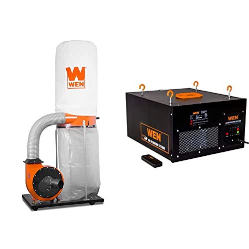 WEN DC1300 1,300 CFM 14-Amp 5-Micron Woodworking Dust Collector with