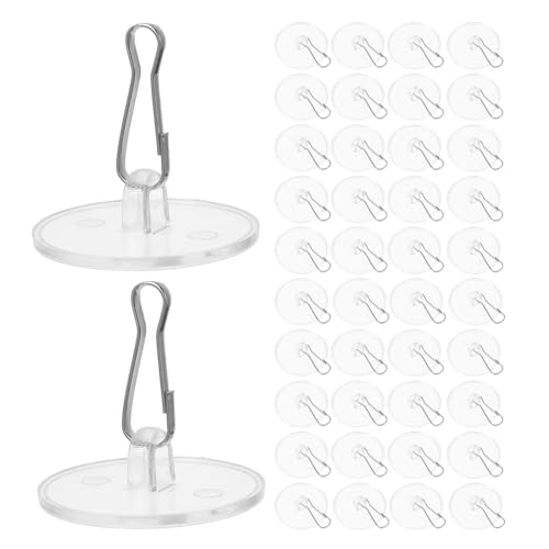 EXCEART 200個 天井用粘着フック 透明自己粘着式 強力接着 ドリル不要 植物ライト風船装飾用 シームレスインテリア対応