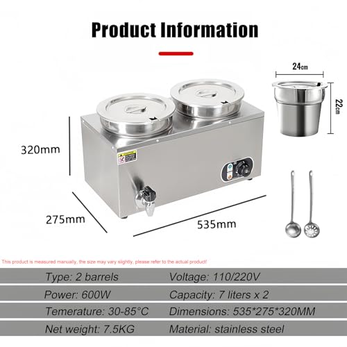 Bain Marie podgrzewacz do zupy ze stali nierdzewnej z pokrywkami i regulacją temperatury, do gastronomii i restauracji