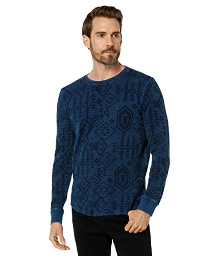 Lucky Brand Men's Printed Indigo Crew Neck Thermal