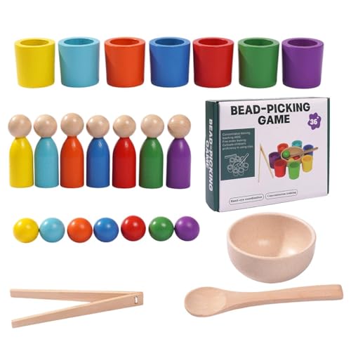 Clasificación de colores de madera: juego educativo para escuela infantil y casa