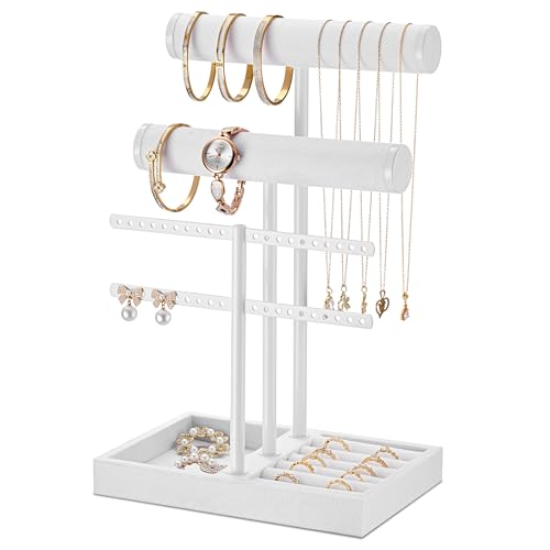 Image of Jewelry Organizer Stand for Necklaces, Bracelets, Earrings, Rings, PW