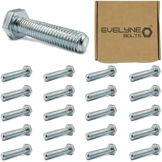 M10 Bolts (10mm x 40mm) Hex Bolt, Fully Threaded Setscrew, Steel (Pack of 20)