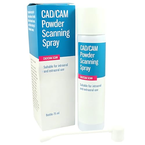 CAD/CAM Powder Scanning Spray - In-Mouth &amp; Extraoral Matting Dental Kit - Anti-Reflective Micro-Thin Particle Size Technology - Water-Soluble Dental Care Formula - 75ml