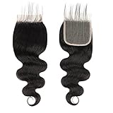 4x4 Body Wave Lace Closure 20 Inch Brazilian Virgin Human Hair Top Closure Bleach Knots with Baby Hair Free Part Full Lace Closure 130% Density lanxihair