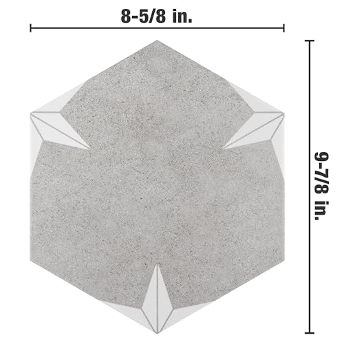 Merola Tile Stella Hex Mist 8-5/8\" x 9-7/8\" Porcelain Floor and Wall Tile - Thumbnail 4