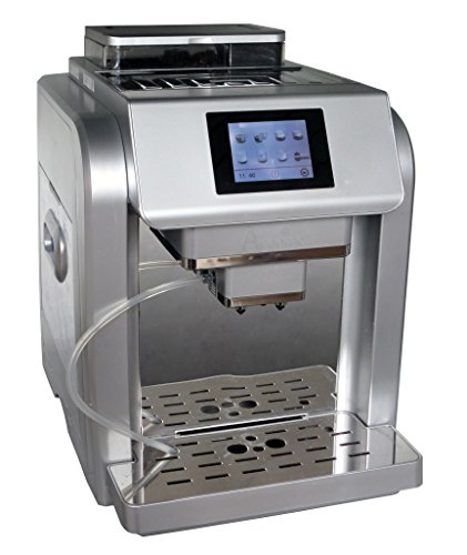 Acopino 331 One Touch Monza Kaffeevollautomat, farbiges Grafikdisplay, 2 L Wassertank, 300 g Bohnenbehälter, silber