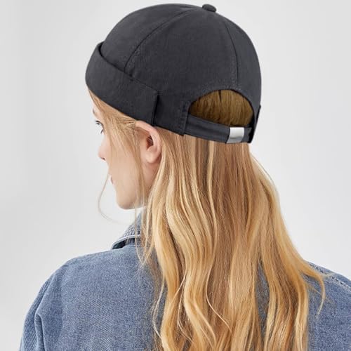 Image of Dome Brimless Hats for Women Men Beanie Docker Cap Sailor Skull Cap
