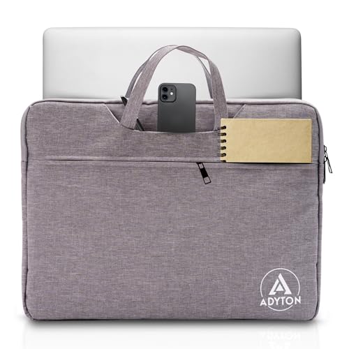 ADYTON Maletín Ordenador Portátil 15.6-17.3 Pulgadas Funda Laptop Bolsa para PC, MacBook Air/Pro | Porta Documentos Hombre Mujer Trabajo, Carcasa Impermeable con Bolsillo Frontal