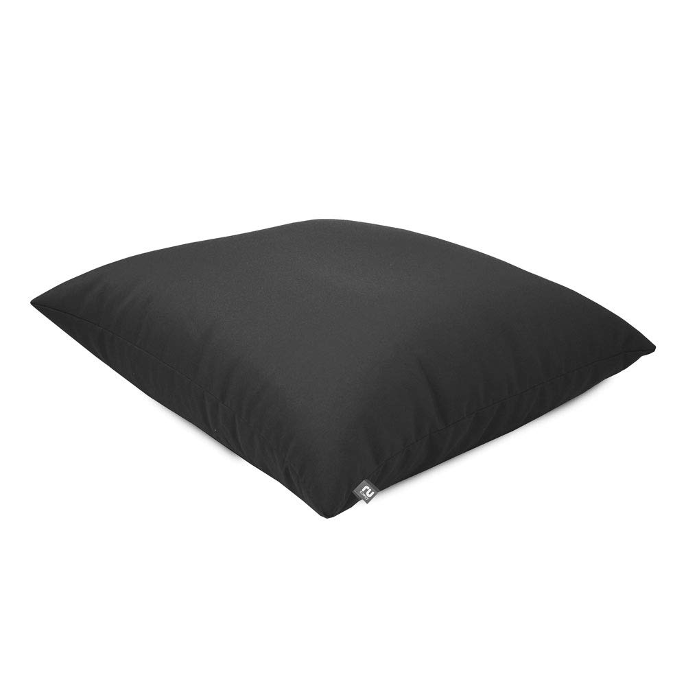 rucomfy Beanbags Square Floor Cushion Large Indoor/Outdoor Bean Bag - Use As Pillow Seat or Chair - Water Resistant and Durable - L70cm x W70cm(Grey)