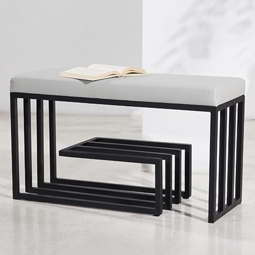 Banc de bout de lit pour chambre et rangement de chaussures d'entrée design et astucieux