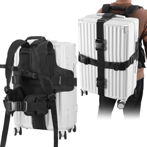 Luggage Backpack Conversion System Luggage Connector Straps &ndash; Cross Shaped External Frame Backpack...