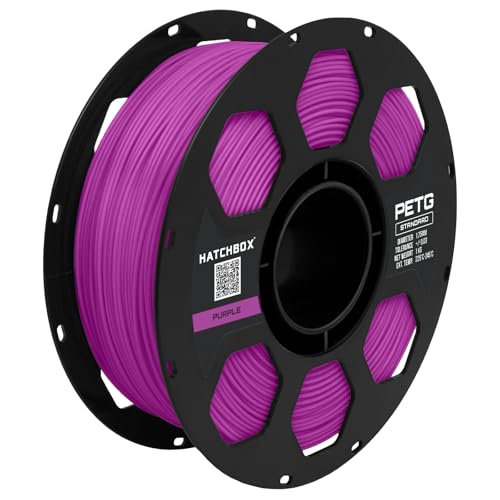 Image of HATCHBOX PETG 3D Printer Filament, Dimensional Accuracy + /- 0.03 mm, 1 kg Spool, 1.75 mm, Purple