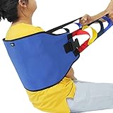 Leetye Mei Transfer Belt Transfer Sling - Padded Gait Belt - Heavy Duty Patient Lift, Mobility Standing and Lifting Aid for Disabled, Elderly, Injured - Safely Move from Bed and Wheelchair (Blue)