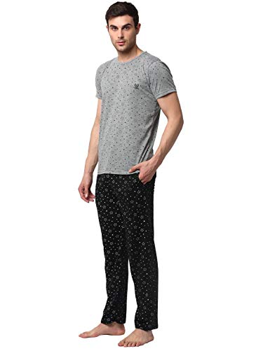 Image of Mack Jonney Cotton Blend Track Suit Loungewear Co-Ord Set For Men With Round Neck Half Sleeve T-Shirt And Track Pant-Vj-Mns-Ttp-Group10