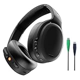 Skullcandy Crusher ANC 2 Wireless Over-Ear Bluetooth Headphones with Extra USB-C Charging Cable, Multi-Sensory Bass, Active Noise Cancelling, 60 Hours Battery, Microphone iPhone Android - True Black