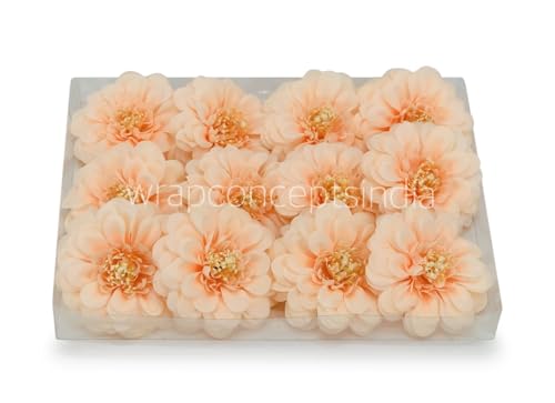 Image of WRAP Concepts Artificial Dahlia Flower Head for Home Decoration and Craft (Peach)