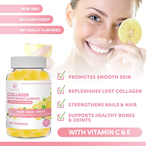 Collagen And Vitamin E Gummies Bundle - Anti Aging Protein Supplements For Men & Women, Vitamins For Hair - With Vitamin C – 250 Mg 1000 Iu Natural Vit E Plus C Supplements #TOP5