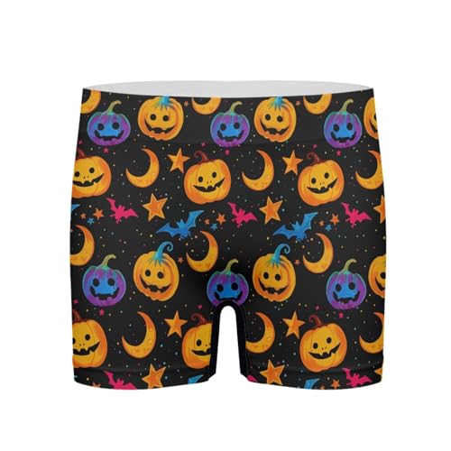 Men's Humorous Shorts Boxer Halloween Ghost Pumpkin Print Boxer Briefs Underwear