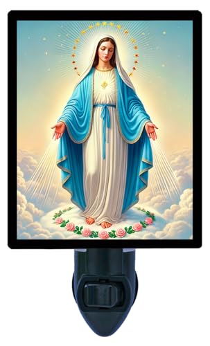 Lámpara de noche Virgin Mary con luz incandescente miniatura 1