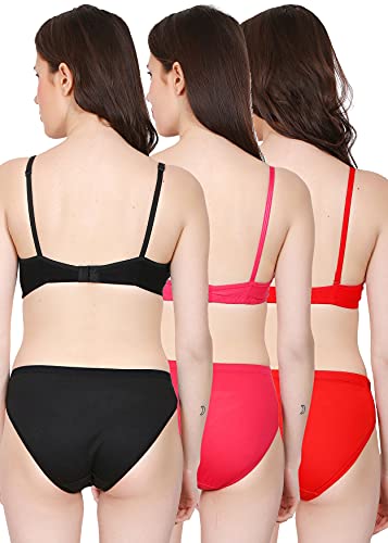 Image of Love Maker Women Cotton Padded Bra Panty Set Stylish Lingerie Set Soft and Comfortable Fabric Sexy Lingerie