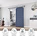 EaseLife 6.6 FT Brushed Nickel Sliding Barn Door Hardware Track Kit,Basic J Pulley,Heavy Duty,Slide Smoothly Quietly,Easy Install (6.6FT Track Kit for 36