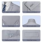 Cooper & Nelson 3 Piece Mens Suit Set, Slim Fit Suit for Men, Solid Jacket, Vest, Pants and Tie - Image 5