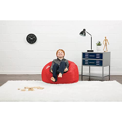 Big Joe Classic Bean Bag Chair, Red Smartmax, Durable Polyester Nylon Blend, 2 Feet Round #TOP1