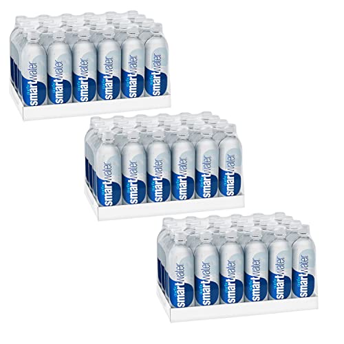 Smartwater Vapor Distilled Premium Water Bottles - Vapor Distilled With Electrolytes Added for Taste - Purity You Can Taste - Hydration You Can Feel - 3 Pack (20 Fl Oz, 24 ct. Each), Total 72 Bottles