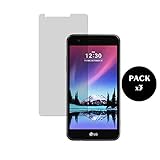 Pack 3 Unidades Protector de pantalla, cristal templado con pegamento completo para LG K4 2017/K8 2017.