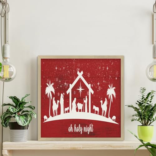 Décoration murale Jésus de haute qualité avec cadre en bois naturel - 5