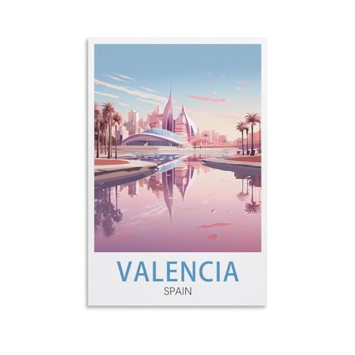 Affiches sur toile de Valence Espagne LNUYITR, art mural de qualité 50x75 cm