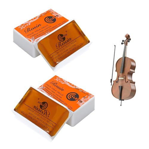 Hugfads - 2 Pcs Colophanes Naturelles pour Violon, Colophane Rosin à Faible Poussière pour Violon, Améliore la Prononciation des Instruments à Cordes