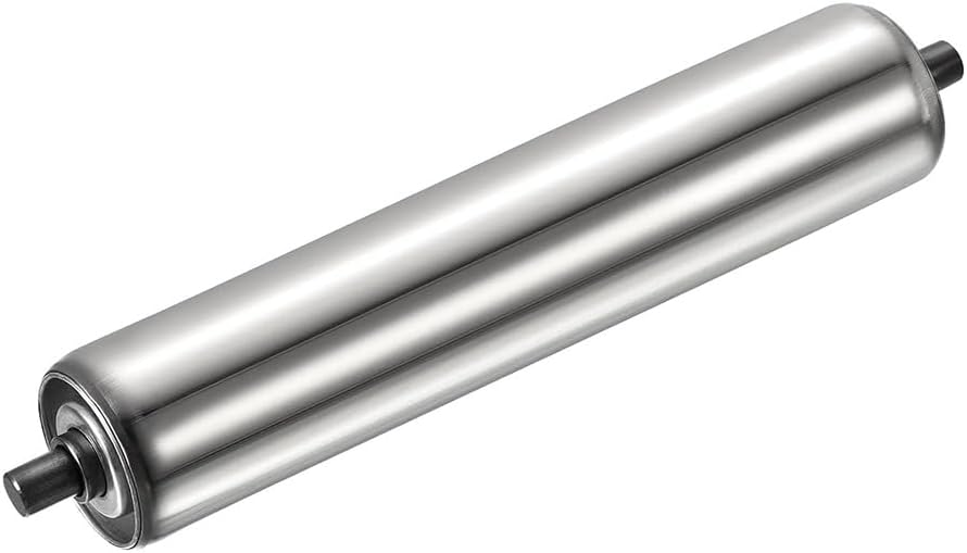 6" 24" Conveyor Belt Rollers 4 Pack Stainless Steel Replacement Parts Zinc Coated Ends for Non Powered Transmission (Silver 32mm 1000mm)