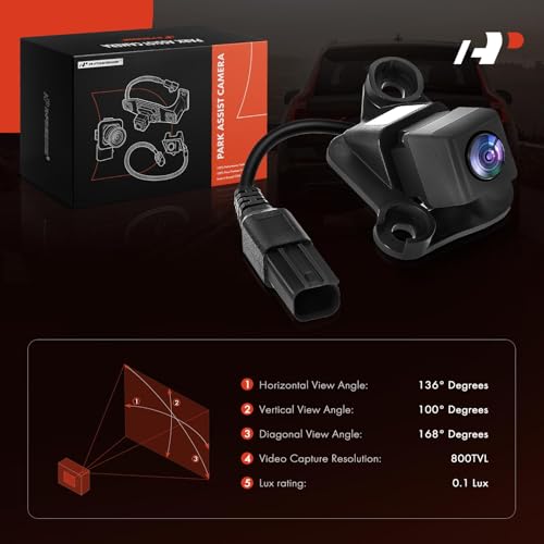 Image of A-Premium Park Assist Camera Rear View Backup Reverse Camera Compatible with Select Toyota Models - 2014 2015 Tundra - Replace# 86790-0C020