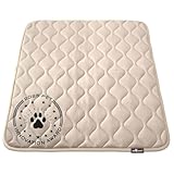 Paw Inspired Washable Padded Crate Mats for Dogs | 41” x 28” Pad, Fits 42-inch Kennels | Leakproof, Waterproof Bottom, Plush Pet Beds (Tan)