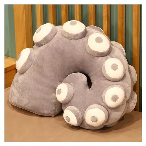 CZQAGCL Cute Octopus Sofa Bed Decoration - Funny Octopus Pillow (17.7in * 13.7in, Grey)