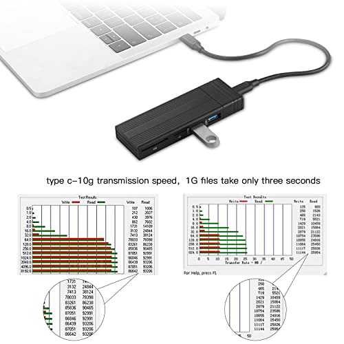 Caja externa para SSD M.2 NVME SATA con adaptador USB 4 en 1 miniatura 4