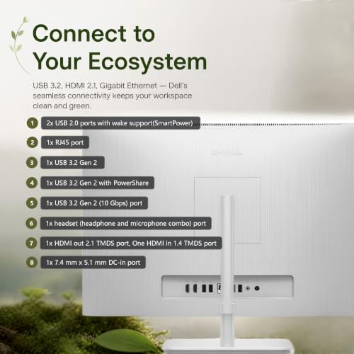 Image of Dell 27 Inch All in One Desktop Computer Touchscreen, 32GB DDR5, 1TB SSD | Intel Core Ultra 7 355, 27 inch FHD Display, Wi-Fi 7, BT6.0, Intel Graphics, Business All-in-One PC, Windows 11 Pro, EC27260