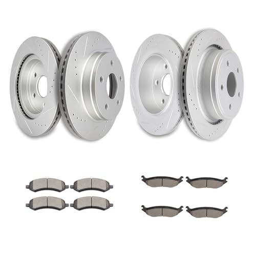 Image of SCITOO Brake Kits Front Rear Brake Rotors Brake Pad:53005;53006;D1084;D967