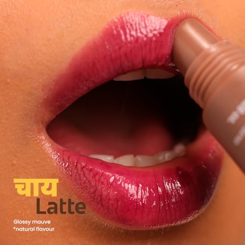Image of Rivona Naturals Tinted Peptide Lip balm with SPF 30 (Chai Latte)